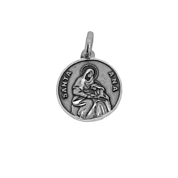 MEDALLA SANTA ANA PLATA 1ª LEY 18 MM