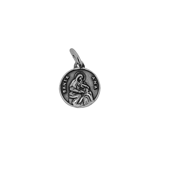 MEDALLA SANTA ANA PLATA 1ª LEY 12 MM