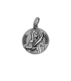 MEDALLA SANTA LUCIA PLATA 1ª LEY 20 MM