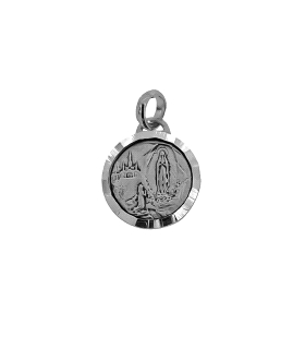 MEDALLA VIRGEN LOURDES PLATA 1ª LEY 17MM