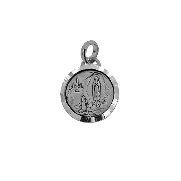 MEDALLA VIRGEN LOURDES PLATA 1ª LEY 17MM