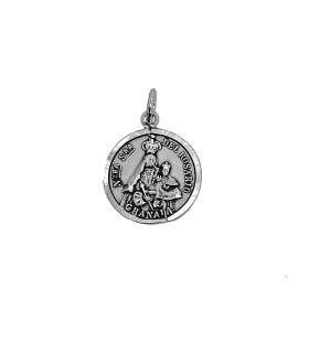 MEDALLA VIRGEN ROSARIO PLATA 1ª LEY 18