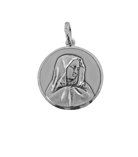 MEDALLA  VIRGEN DOLORES PLATA 1ª LEY 25