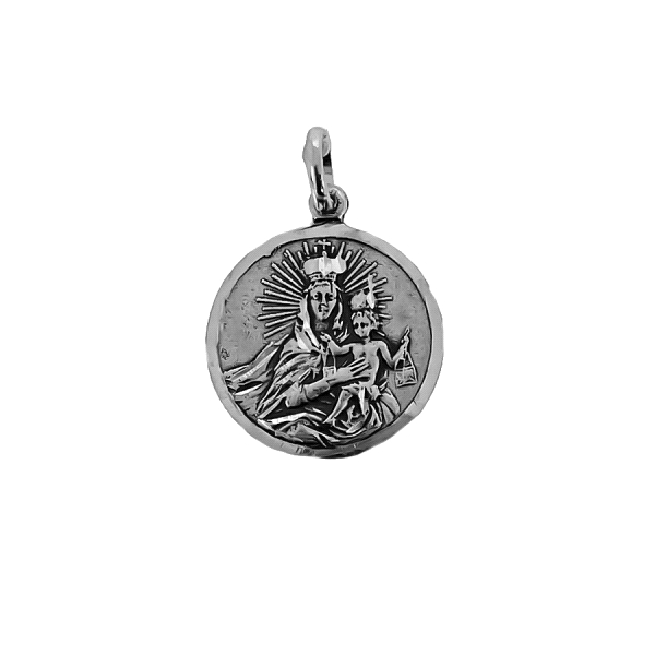 MEDALLA VIRGEN CARMEN PLATA 1ª LEY 20 MM