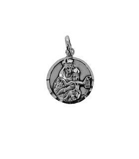 MEDALLA VIRGEN CARMEN PLATA 1ª LEY 17 MM