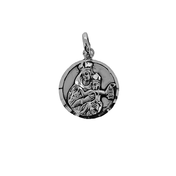 MEDALLA VIRGEN CARMEN PLATA 1ª LEY 17 MM