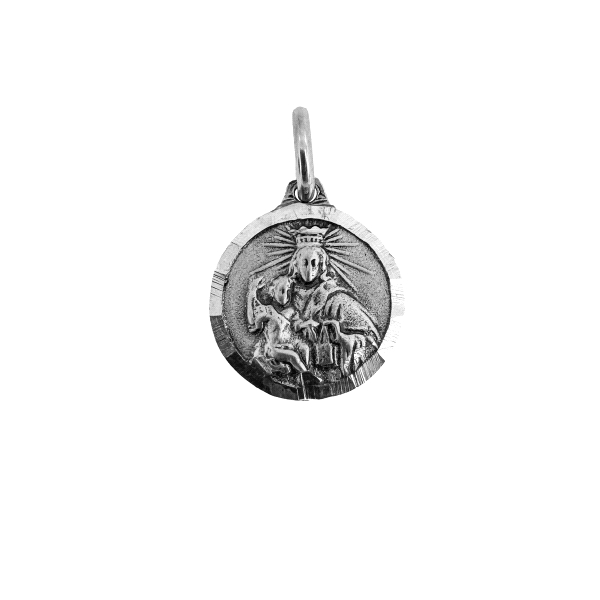MEDALLA VIRGEN CARMEN PLATA 1ª LEY 13 MM