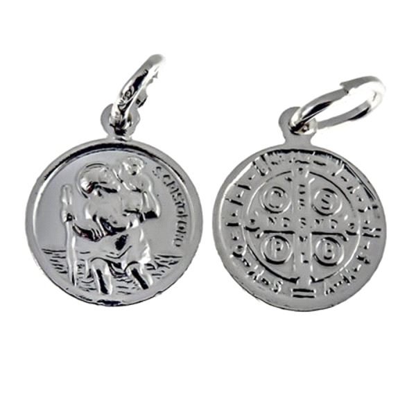 MEDALLA SAN CRISTOFORO PLATA 1ªLEY 11MM
