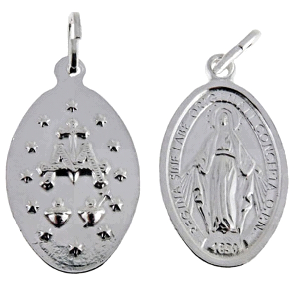 MEDALLA MILAGROSA PLATA 1ª LEY 25 X 15