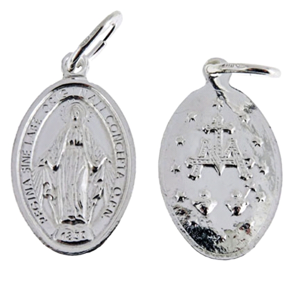 MEDALLA MILAGROSA PLATA PRIMERA LEY 35