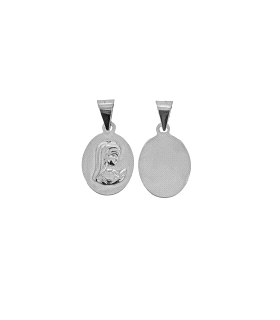 MEDALLA VIRGEN NIÑA PLATA 1ª LEY OVAL