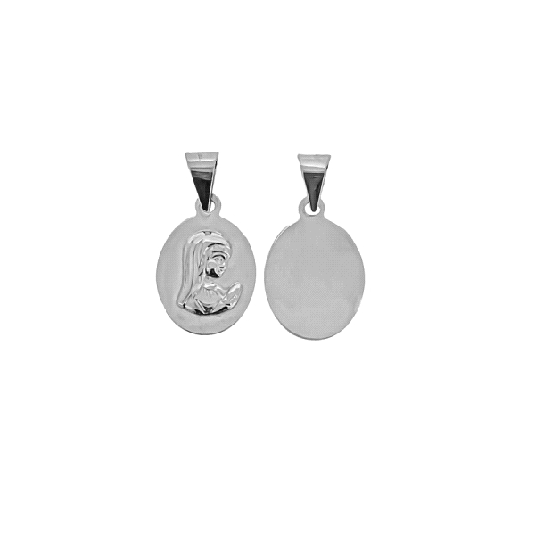 MEDALLA VIRGEN NIÑA PLATA 1ª LEY OVAL