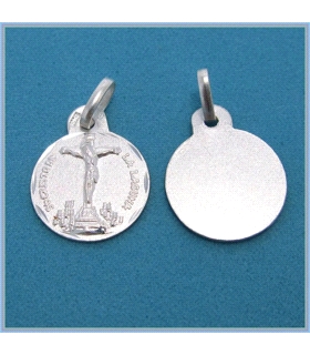 MEDALLA CRISTO LAGUNA PLATA 1ª LEY 15 MM
