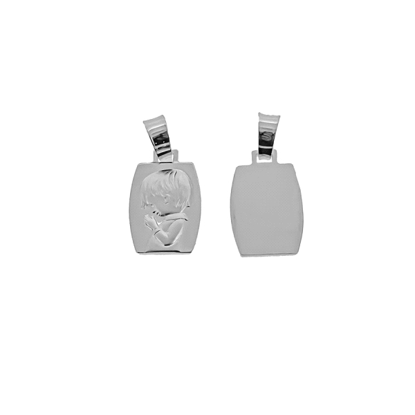 MEDALLA NIÑO COMUNION PLATA 1ª LEY 18X14