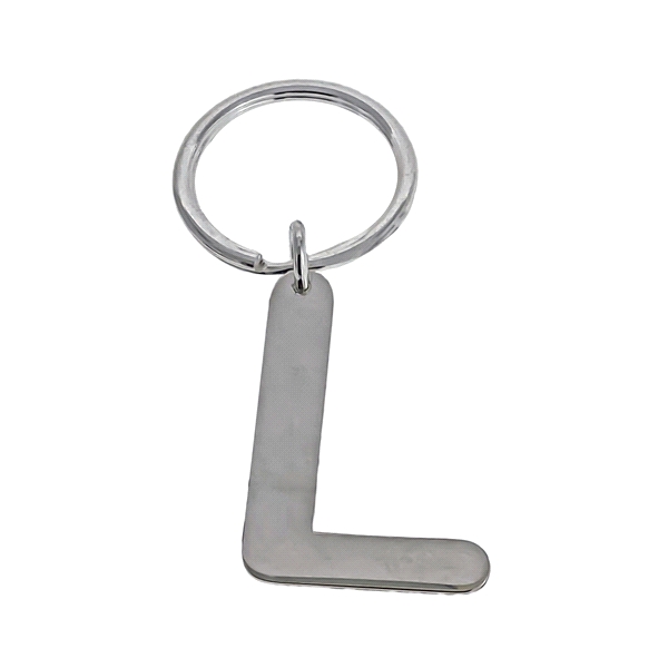 LLAVERO LETRA  L  PLATA PRIMERA LEY