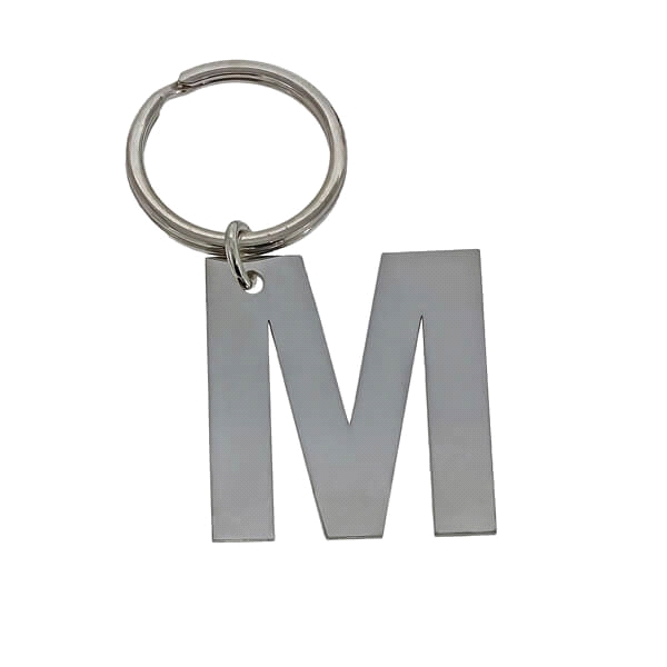LLAVERO LETRA  M  PLATA 1ª LEY 40 X 38