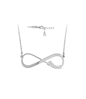COLLAR MADRE INFINITO PLATA 1ª LEY 40X15