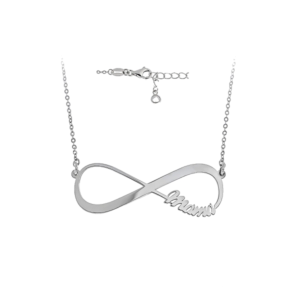 COLLAR MADRE INFINITO PLATA 1ª LEY 40X15