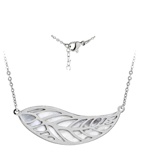 GARGANTILLA HOJA NACAR PLATA 1ª LEY 40CM