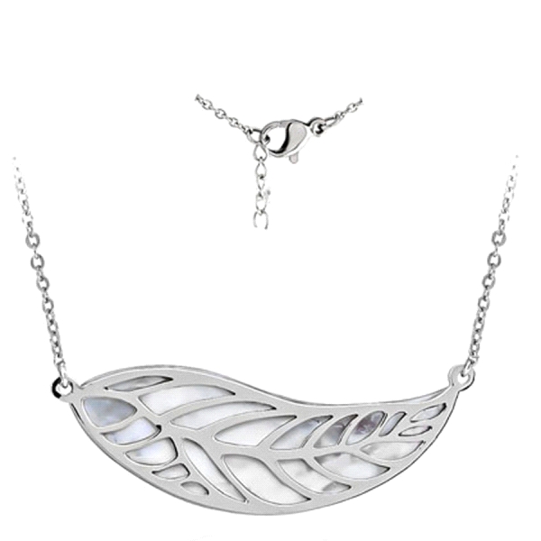 GARGANTILLA HOJA NACAR PLATA 1ª LEY 40CM