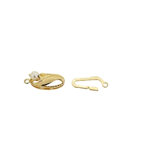 BROCHE PLATA 1ª LEY CHAPADA  6 X 14 MM.
