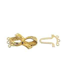 BROCHE PLATA 1ª LEY CHAPADA  11 X 22 MM