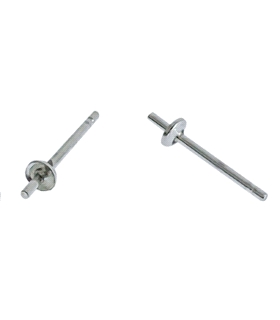 PAR CASQUILLA PALILLOS PLATA 1ª LEY 3 MM