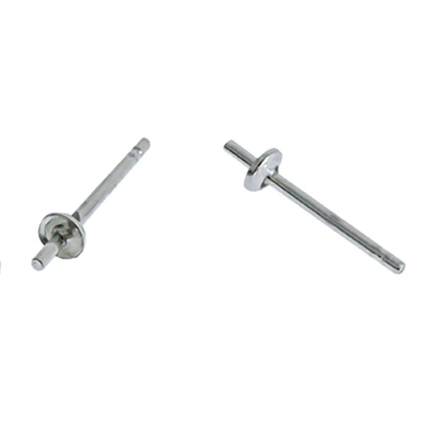 PAR CASQUILLA PALILLOS PLATA 1ª LEY 3 MM
