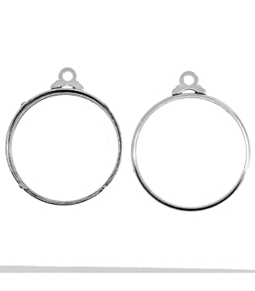CERCO MONEDA PLATA 1ª LEY 38 MM 4 GARRAS