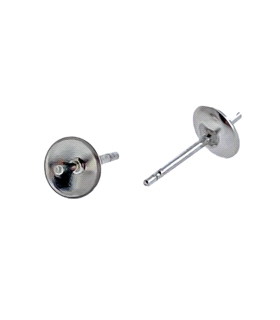 PAR CASQUILLA PALILLOS PLATA 1ª LEY 6 MM