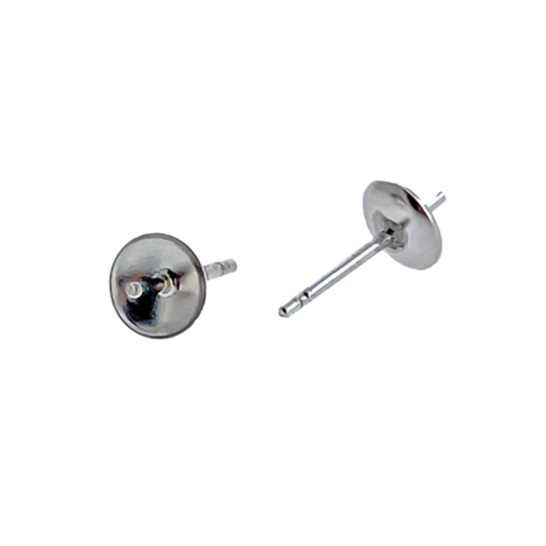 PAR CASQUILLA PALILLOS PLATA 1ª LEY 6 MM