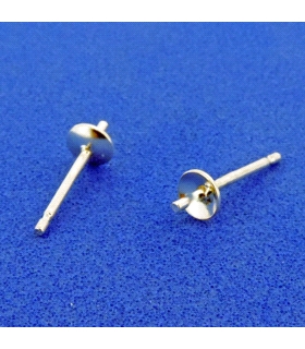 PAR CASQUILLAS PALILLO PLATA 1ª LEY 4 MM