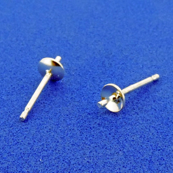 PAR CASQUILLAS PALILLO PLATA 1ª LEY 4 MM