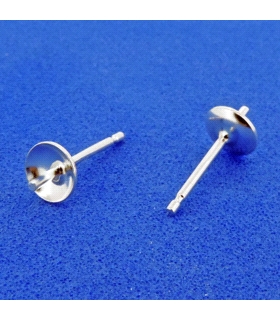 PAR CASQUILLAS PALILLO PLATA 1ª LEY 5 MM