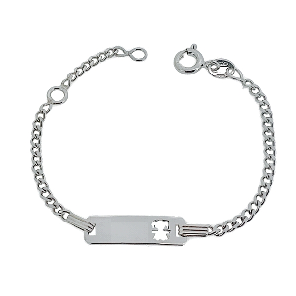 NOMEOLVIDES BEBÉ NIÑA PLATA 1ª LEY 13 CM