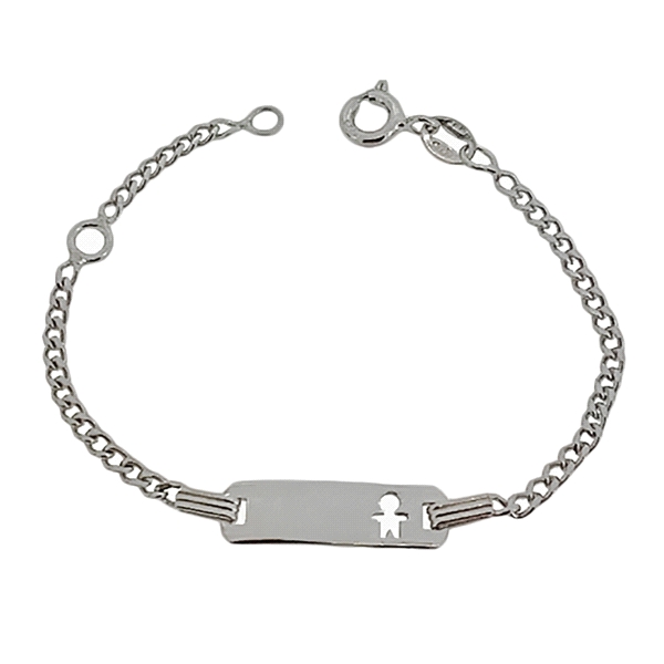 NOMEOLVIDES BEBÉ NIÑO PLATA 1ª LEY 13 CM