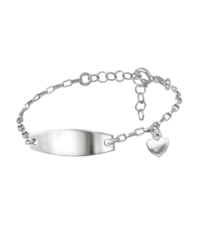 PULSERA BEBÉ PLATA PRIMERA LEY 12+3 CM.