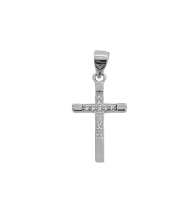 COLGANTE CRUZ JUVENIL PLATA 1ª LEY 18 X 12 MM.