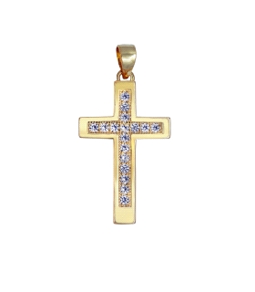 COLGANTE CRUZ SIN CRISTO PLATA 1ª LEY 27