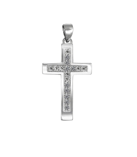 COLGANTE CRUZ SIN CRISTO PLATA 1ª LEY 27