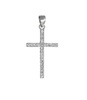 COLGANTE CRUZ SIN CRISTO PLATA 1ª LEY 27
