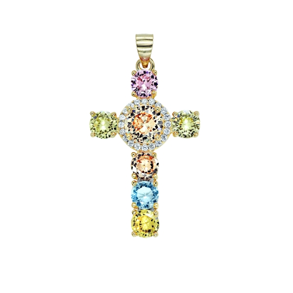 COLGANTE CRUZ JUVENIL MUJER PLATA 1ª LEY 30 X 20 MM.