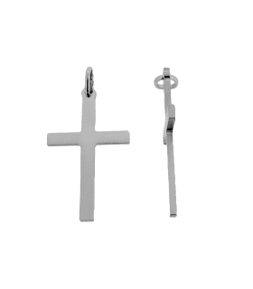 COLGANTE CRUZ SIN CRISTO PLATA 1ª LEY