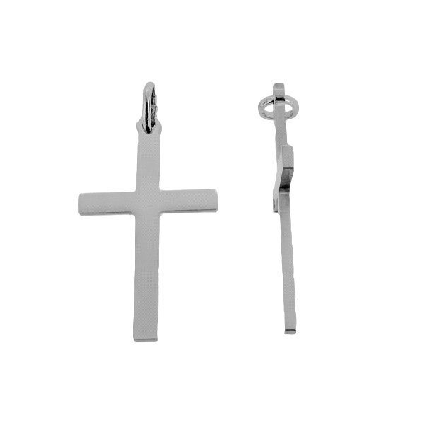 COLGANTE CRUZ SIN CRISTO PLATA 1ª LEY