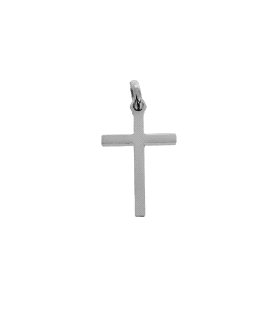 COLGANTE CRUZ SIN CRISTO PLATA 1ª LEY