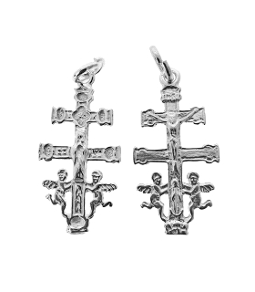 COLGANTE CRUZ CARAVACA PLATA 1ª LEY 31 X 15.50 MM