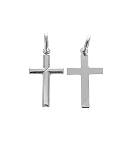 COLGANTE CRUZ SIN CRISTO PLATA 1ª LEY