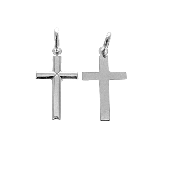 COLGANTE CRUZ SIN CRISTO PLATA 1ª LEY