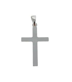 COLGANTE CRUZ SIN CRISTO PLATA 1ª LEY