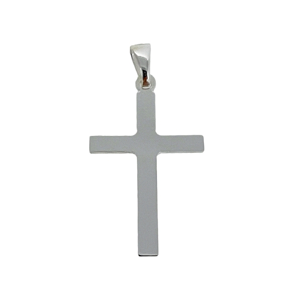 COLGANTE CRUZ SIN CRISTO PLATA 1ª LEY